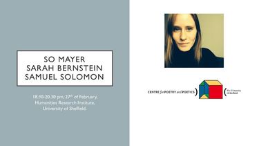 CPP event with - So Mayer, Sarah Bernstein and Samuel Solomon