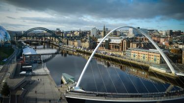 Newcastle - Gateshead Millenium bridge and tyne bridge 