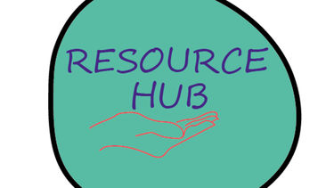 Resources hub green logo with hand