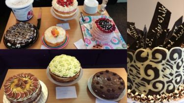 Various cakes from fundraising bake sales