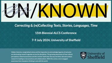 conference announcement un/known. correcting and (re)collecting texts, stories, languages, Time