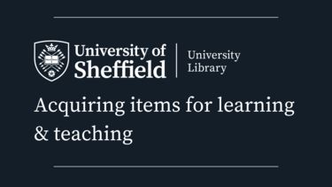 Acquiring items for learning and teaching