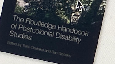 Image of book cover for the 2024 Routledge Handbook of Postcolonial Disability Studies 