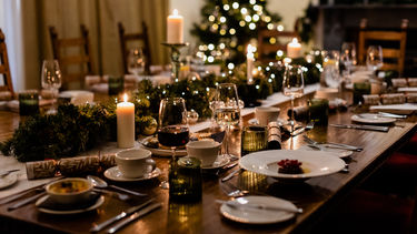 Table set for Christmas 