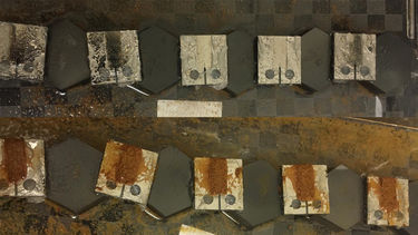 Samples before and after corrosion - P Curran Case Study
