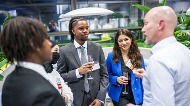 Students networking at London City Connections