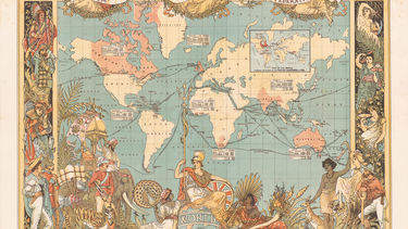 Stylised world map