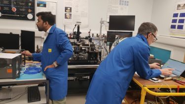 Eddie and Sumin conducting their chip experiments