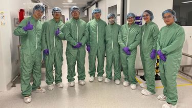 Group of students wearing PPE
