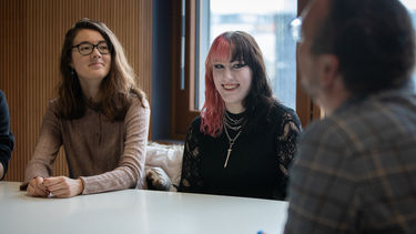 Art and Humanities students taking part in a seminar