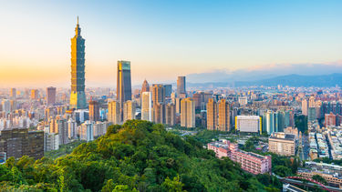 A Taipei skyline.