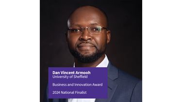 Sheffield alumnus, Dan Vincent Armooh's promo for the Study UK Alumni Awards 2024.