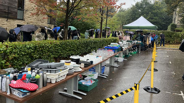 Items laid out at the Free Shop ready to be given to students