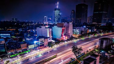 Jakarta cityscape.