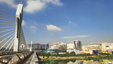 A city scape of Hyderabad.