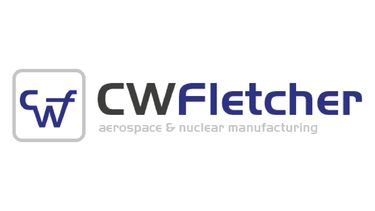 Blue and grey logo of CW Fletcher company