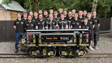 RCAS team with their locomotive
