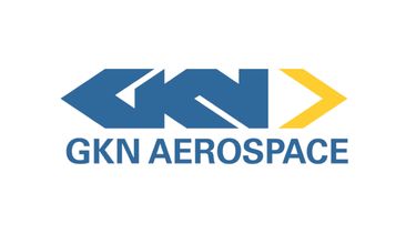 Blue and yellow logo of GKN Aerospace