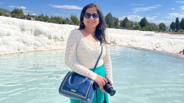 Woman in a sunny location