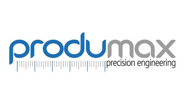 Blue and grey logo of Produmax Precision Engineering