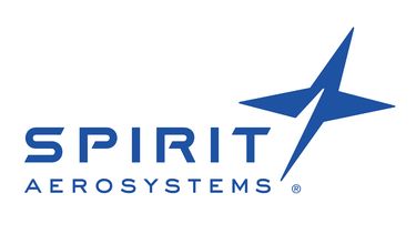 Dark blue spirit aerosystems logo with star in top right