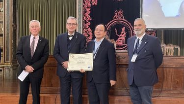 Professor Wang being elected to the European Academy of Sciences 