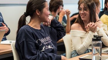 students in discussion during seminar