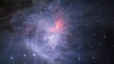 Image of Orion Nebula in NIRCam short versus long wavelength channel
