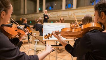musicians playing violas