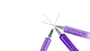 Three vaccines with purple highlight