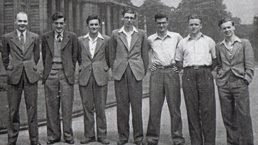 Emeritus Professor Geoffrey Greenwood with Dr Edward Ward in Weston park