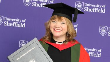 Reverend Kate Bottley with her honorary degree