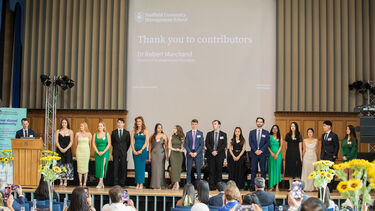 Student contributors at Prizegiving.