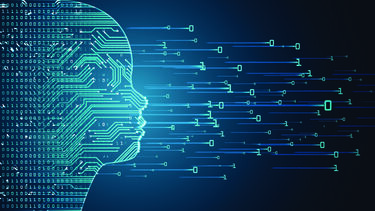 Abstract image representing computer science with language