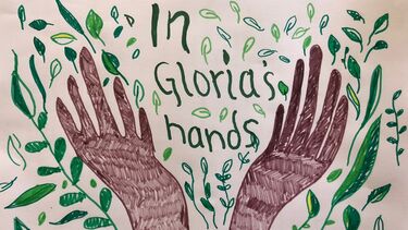 The cover of the book 'In Gloria's Hands'