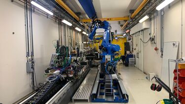 A lab, also called the Hutch, at Diamond Light Source which houses the I13-1 Coherence Beamline.