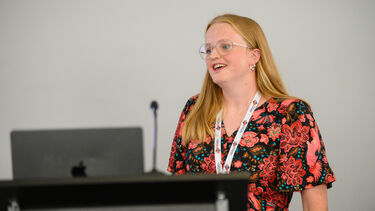 Female keynote speaker
