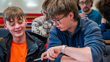 Two students in a maths problem solving session