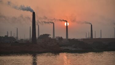 A factory near a river.
