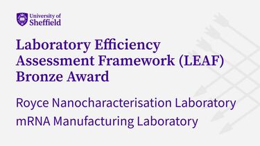 Text reads: Laboratory Efficiency Assessment Framework Bronze Award. 