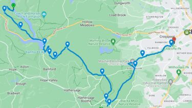 Route map for 20 mile Big Walk