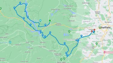 Route map for 31 mile Big Walk