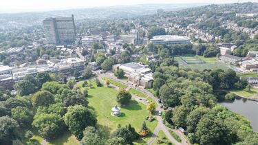 Aerial view of Weston Park