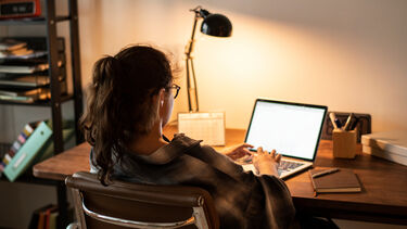 student on laptop