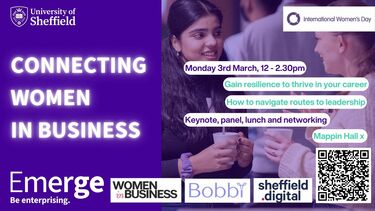 Monday 3rd March, 12 - 2.3pm Keynote, panel, lunch and networking, Mappin Hall