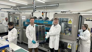 Professor David Lidzey (University of Sheffield) and Dr Nathan Hill (Power Roll)