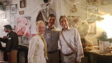 Sheffield alumni based in USA at a Halloween gathering.