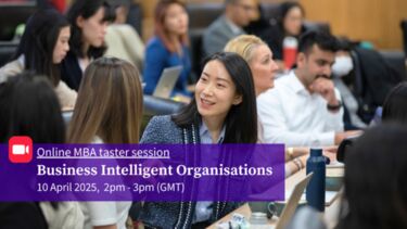 Business Intelligent Organisations, 10 April 2025, 2pm-3pm