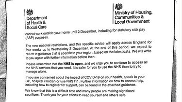 A shielding letter (page 2) issued by the Department of Health and Social Care