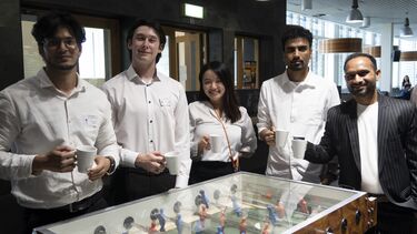 A team of students taking part in Global Masters Challenge.
